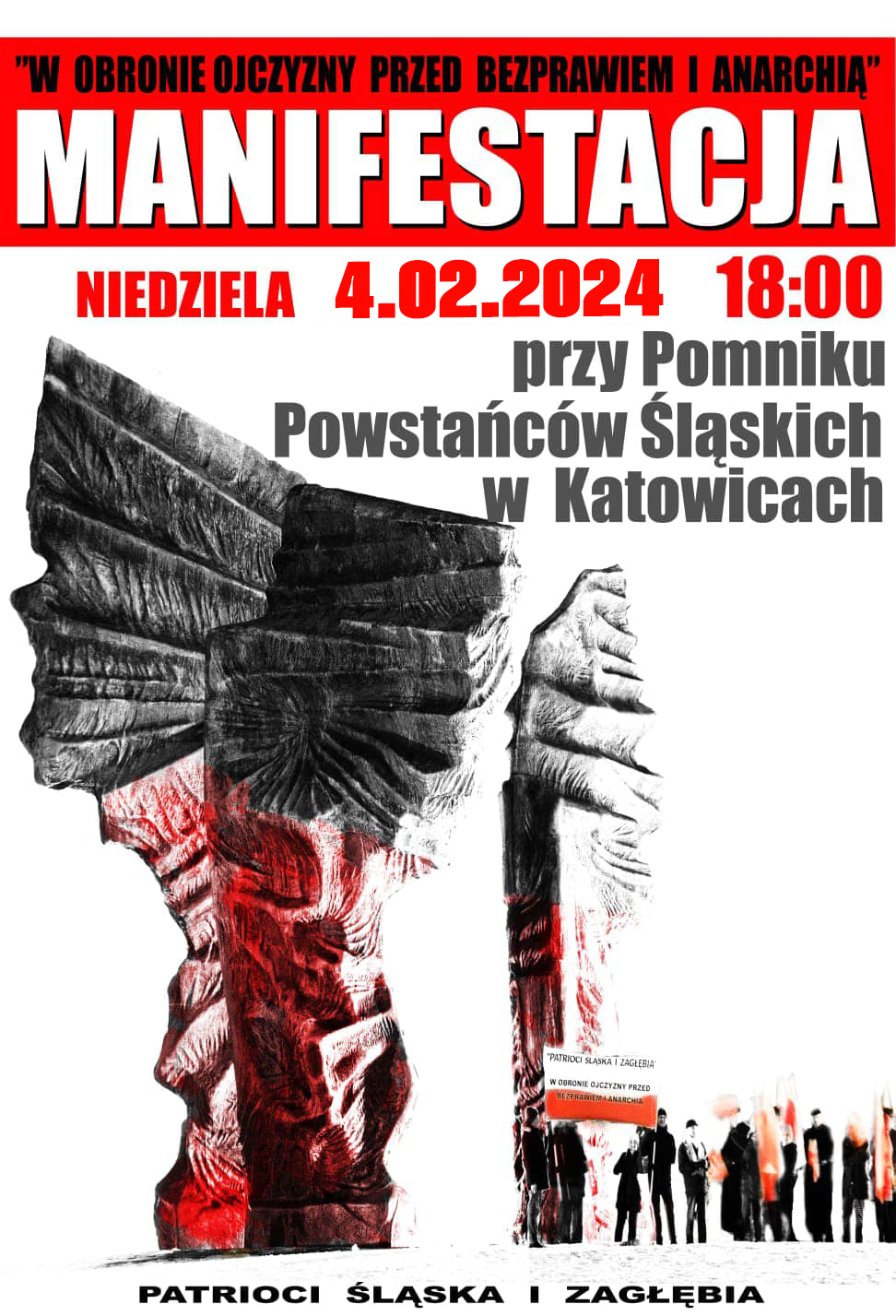 Manifestacja przy Pomniku Powstańców Śląskich